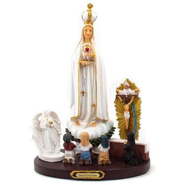 Imagem de Imagem Aparições de Nossa Senhora de Fatima Importada Resina 32 cm