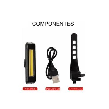 Imagem de Pisca De Led Usb Recarregável Para Bike 100 Lumens