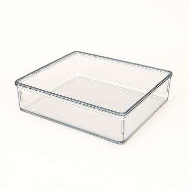 Imagem de Kit Organizador Modular Grande Multiuso Cristal Gaveta Maquiagem Geladeira 17,5x23,4x5,5(KIT 1)
