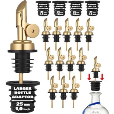 Imagem de Bico de azeite de oliva com adaptadores, despejador de óleos para garrafa dispensadora de azeite, transforme facilmente suas garrafas em dispensadores de bebidas alcoólicas, óleos, despejadores de