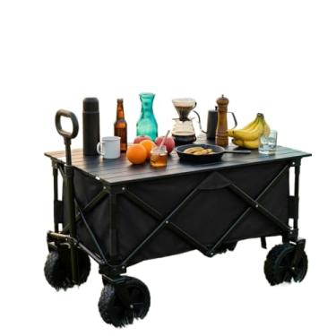 Imagem de Carrinho Multiuso Dobrável para Camping e Compras com Rodas Reforçadas até 100kg(Carrinho)