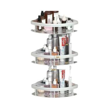 Imagem de Prateleira Retangular De Parede Para Banheiro, Sem Furos, Suporte Para