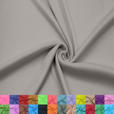 Imagem de Texco Inc Forro interloque 100% poliéster de 152 cm de largura – Tecido de malha leve da The Yard para vestuário, roupas, projetos escolares, decorações de festa, cortinas, artesanato e DIY, marfim C