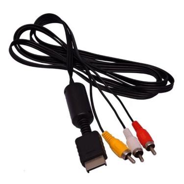 Imagem de Cabo Av Audio E Video Ps2 Novo Preto 2 Metros