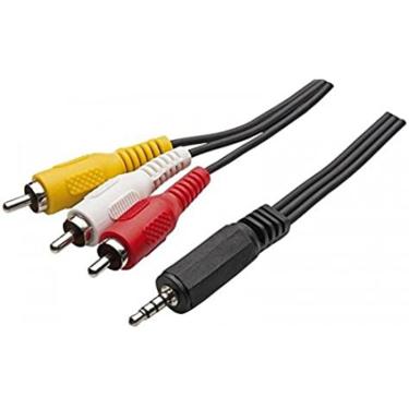 Imagem de CABO 3 RCA X P2 P3 ÁUDIO E VÍDEO DVD PORTATIL TV BOX PS3 1M