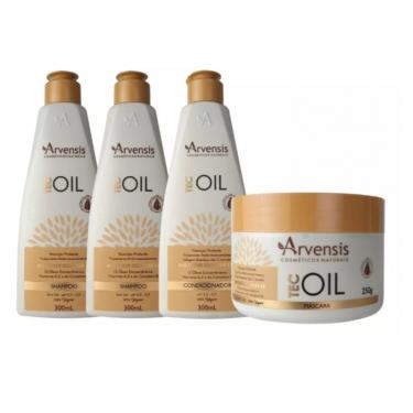 Imagem de Kit Arvensis Tec Oil 2 Shampoo + 1 Condicionador + 1 Máscara