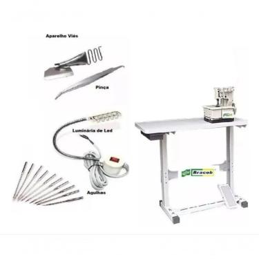 Imagem de Galoneira Bracob 3 Agulhas Com Mesa + Kit Peças 110v