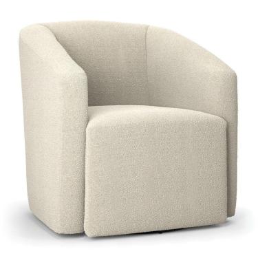 Imagem de Poltrona Stella Max Bouclê Base Giratória - D'rossi Cor Bege