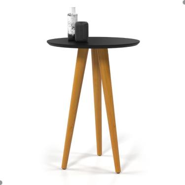 Imagem de Mesa Para Sala Oval Lateral Tianjin Preto