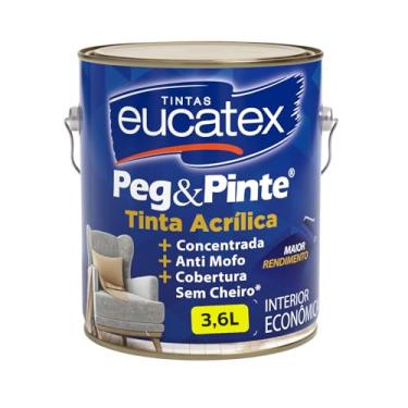 Imagem de Tinta Eucatex Acrílica Peg Pinte Anti-mofo 3,6l - Cores Acabamento Fosco Cor Luar do Sertão