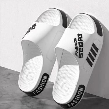 Imagem de Chinelo De Verão Masculino Tamanho Grande 48-49, Sola Plana, Aberto Na