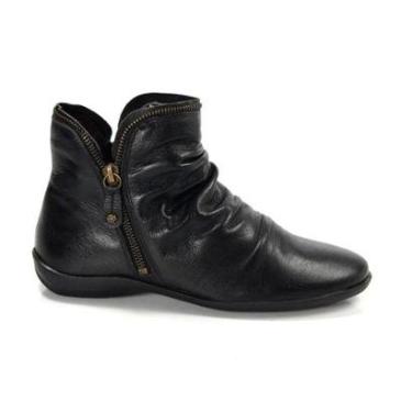 Imagem de BOTA PERLATTO ANGEL COURO RUGAS ZIPER REF ANG811E FEMININO-Feminino