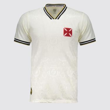 Imagem de Camisa Vasco 1974 Jacquard Off White - Retromania, M