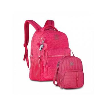 Imagem de Mochila Costas Rebecca Bonbon + Lancheira Rosa Sweet Dreams