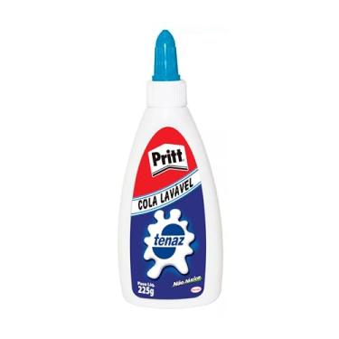 Imagem de Cola Branca Pritt Tenaz, ideal para uso em casa, escola ou escritório, transparente, Cola escolar atóxica adequada para crianças, Embalagem 1x225g