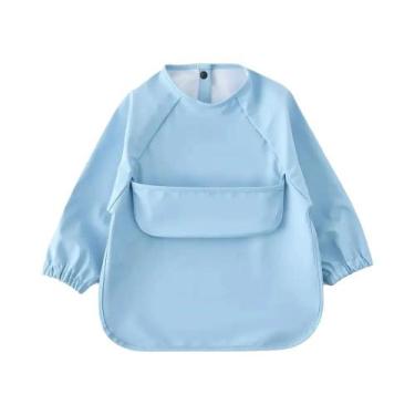 Imagem de Avental De Pintura Impermeável De Manga Longa Para Bebês, Babador Maci