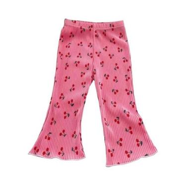 Imagem de Calças Florais Com Poás Para Meninas, Verão, Seda Gelada, Finas, Moda 