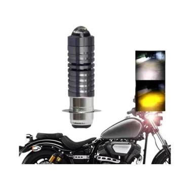 Imagem de Farol De Moto LED H4 60W 15000LM Branco Amarelo Com Foco Alto/Baixo 1 
