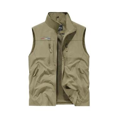 Imagem de Colete De Pesca Masculino De Couro Quente Para Outono/Inverno, Confort