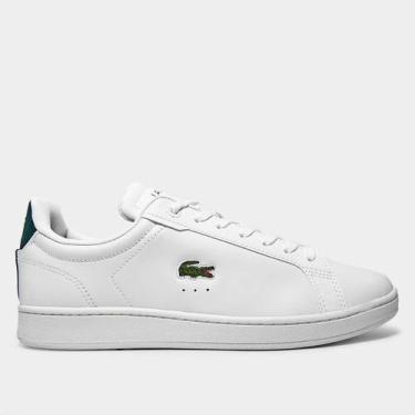 Imagem de Tênis Lacoste Carnaby Pro Masculino, Branco, Verde, 39