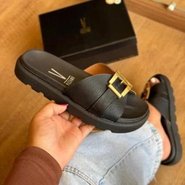 Imagem de Papete Vizzano Detalhe Fivela 6510.130 - Preto-Feminino