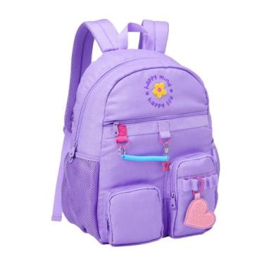 Imagem de Mochila De Costas Com Chaveiro e Compartimento Amplo Juvenil Reforçada