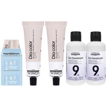 Imagem de Loreal Tonalizante Kit 2 Dia Color 6.1 Louro Escuro Acinzentado 60g 2 