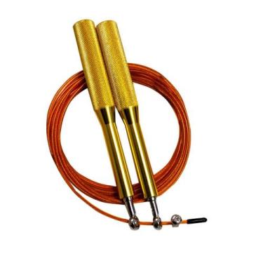 Imagem de Corda Pular Aço 3m Rolamento Speed Profissional - Ideal Mix, Dourado