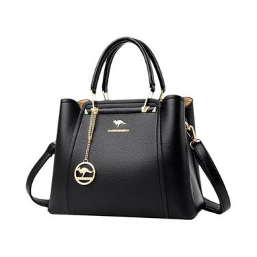 Imagem de Bolsa De Ombro Feminina De Grande Capacidade Em Couro PU Macio, Bolsa 