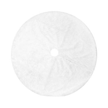 Imagem de Saia De Árvore De Natal Em Pelúcia Branca De Pelo Sintético 78 90 122c