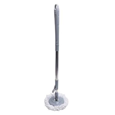 Imagem de LYOR - Mop Giratório com Cabo Extensível de Aço Inox 1,15M com Balde Plástico 9L e Refil Microfibra Fit