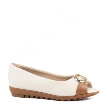 Imagem de Sapato Peep Toe Fivela Joanete Casual Piccadilly Maxi Feminino-Feminino