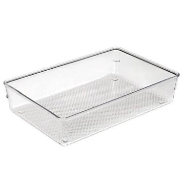 Imagem de Organizador De Gavetas Modular Multiuso Em Plástico Transparente 23x15