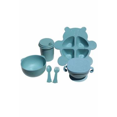 Imagem de Kit Refeição Infantil com Prato, Talher Bowl e Copo 6 Peças