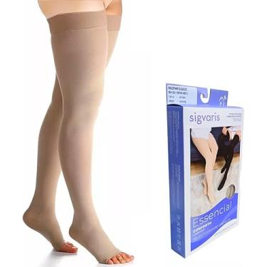 Imagem de Meia 7/8 20-30 Select Comfort Pé Aberto, Bege, Médio, Sigvaris