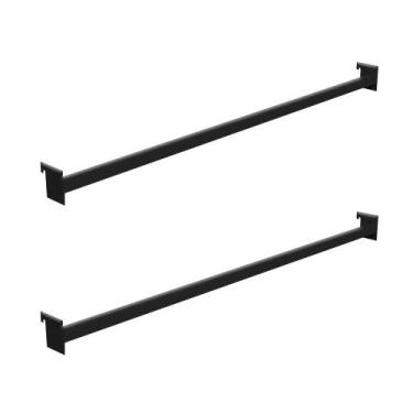 Imagem de Kit 2 Réguas Pretas Para Ponta de Gôndola 73cm - Sa Gôndolas - SA GOND