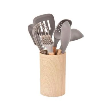 Imagem de Kit 6 Peças de Utensílios de Cozinha Silicone Kenya Cinza