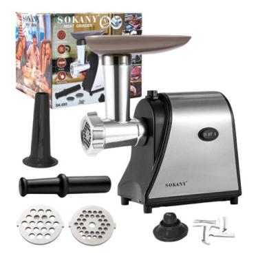 Imagem de Moedor De Carne Elétrico Industrial Sokany 1500w Para Linguiça E Purê 
