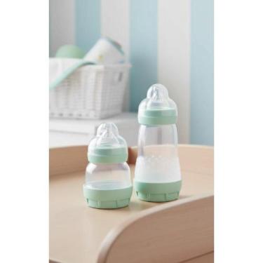 Imagem de 2x Kit 2 Mamadeiras Anti-Cólica 130/260ml Azul Seguras - Congratulatio