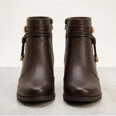 Imagem de Bota Feminina Cano Curto Salto Grosso Moleca Casual Elegante-Feminino