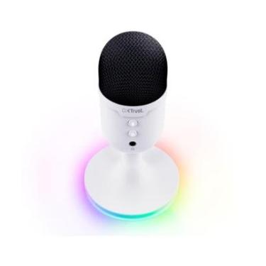 Imagem de Microfone Gamer GXTrust 234W Yunix, RGB, Compacto, Filtro Pop Integrado, Botão de Mudo, USB, 25374-Unissex