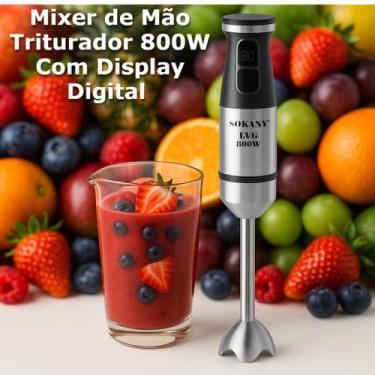 Imagem de Mixer De Mão Processador Misturador Touch Digital 800w Sucos Vitaminas