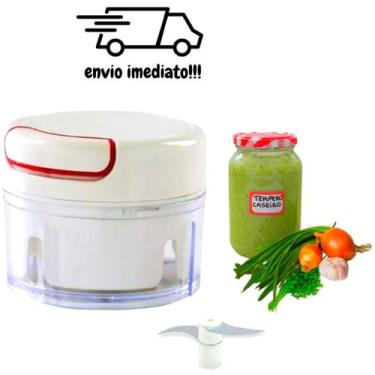 Imagem de Mini Processador Triturador Cortador Picador de Alimentos Tempero Alho