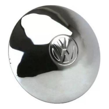 Imagem de Calota Logo Vw Roda Fusca Kombi Brasília Modelo Speed Grampo