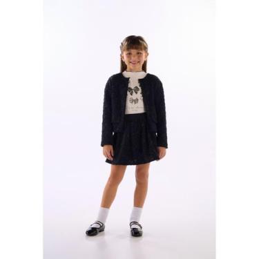 Imagem de Jaqueta Infantil em Malha Texturizada Quimby, Preto