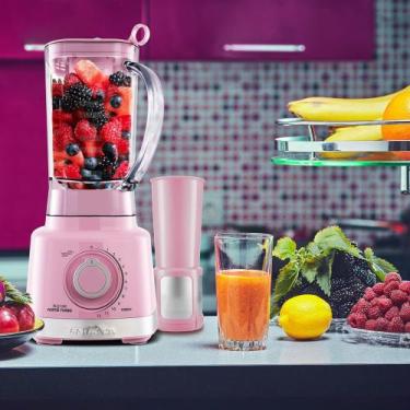 Imagem de Liquidificador Britânia Pro Maxx 6 Rosa Com Filtro Turbo 3 Litros 1400