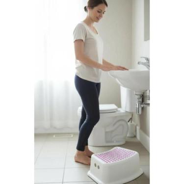 Imagem de Degrau Infantil Antiderrapante Rosa Autonomia Segura 37cm - Congratula