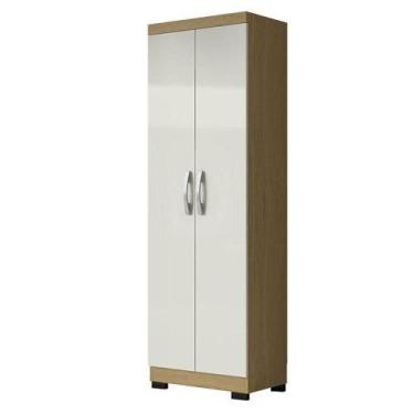 Imagem de Armário Multiuso 2 Portas New 2000192 Atacama Off White Com Pés Preto 