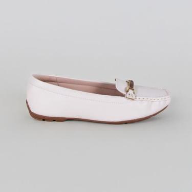 Imagem de Mocassim Feminino Modare 7035664 Terracota, Branco off, Napa floather 