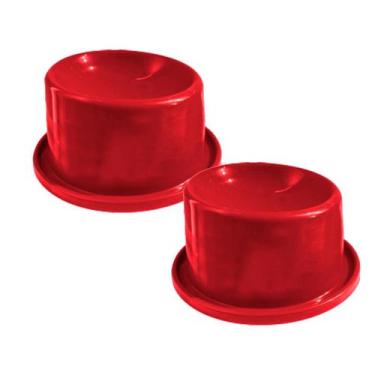 Imagem de Combo 2 Comedouro Ergonômico Filhote 80mL Mypetone - Vermelho